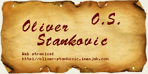 Oliver Stanković vizit kartica